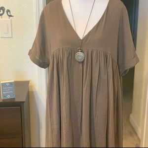 Boho Green Tunic Dress